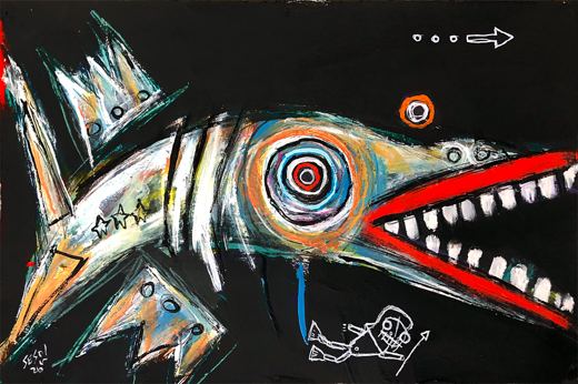 Large Fish with escort