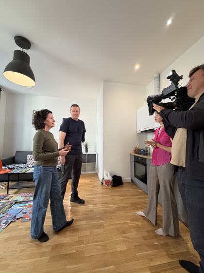 On camera