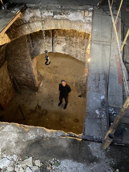 Down the shaft