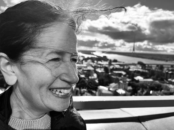 Dana, windblown